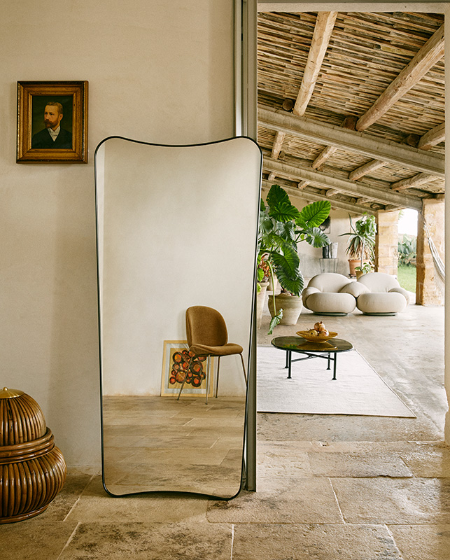 gio ponti fa 33 mirror black brass | Rouse Home