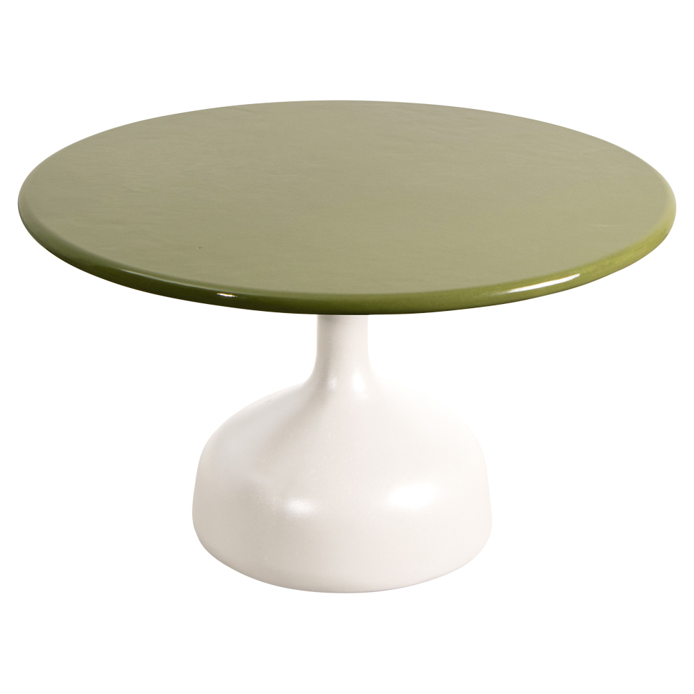 Glaze Large Coffee Table Green Lava Stone Top Sand Aluminum Base 1 | Rouse Home