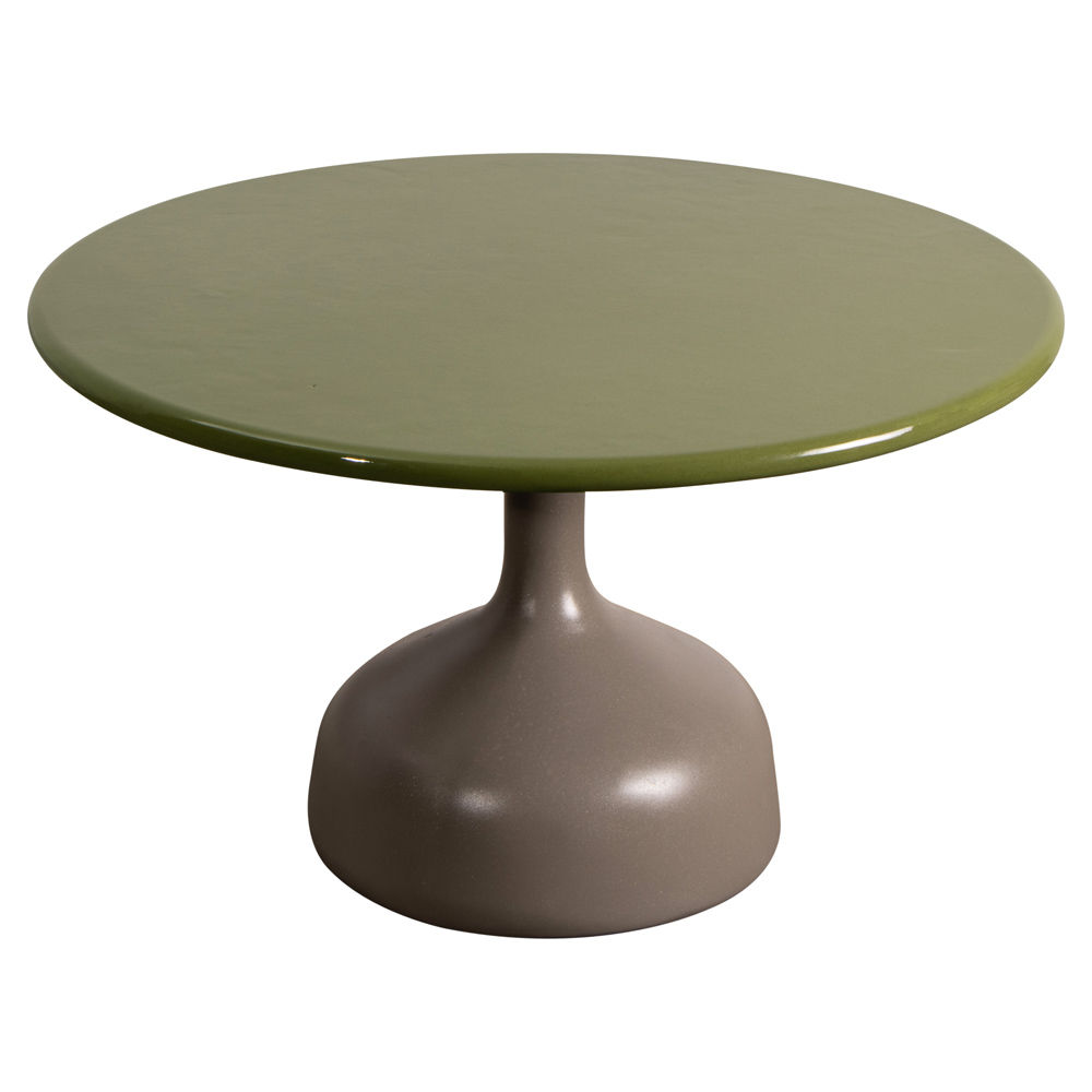 Glaze Large Coffee Table Green Lava Stone Top Taupe Aluminum Base 1 | Rouse Home