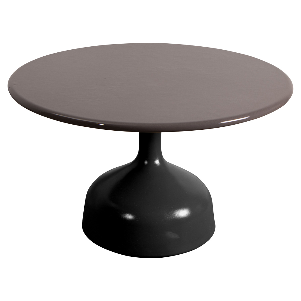 Glaze Large Coffee Table Taupe Lava Stone Top Lava Gray Aluminum Base 1 | Rouse Home