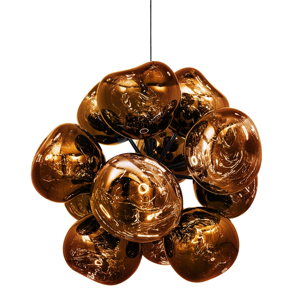 Melt Burst Chandelier - Gold