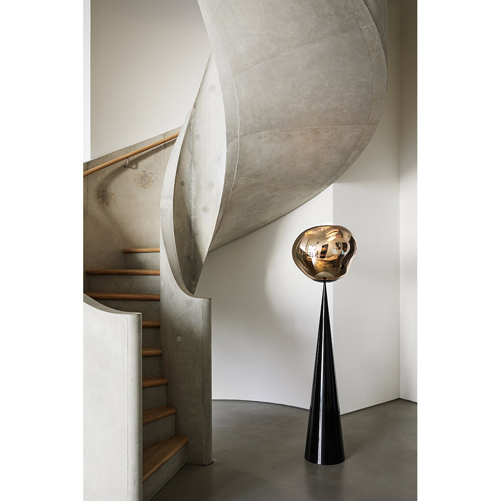 Melt Cone Fat Floor Lamp - Gold
