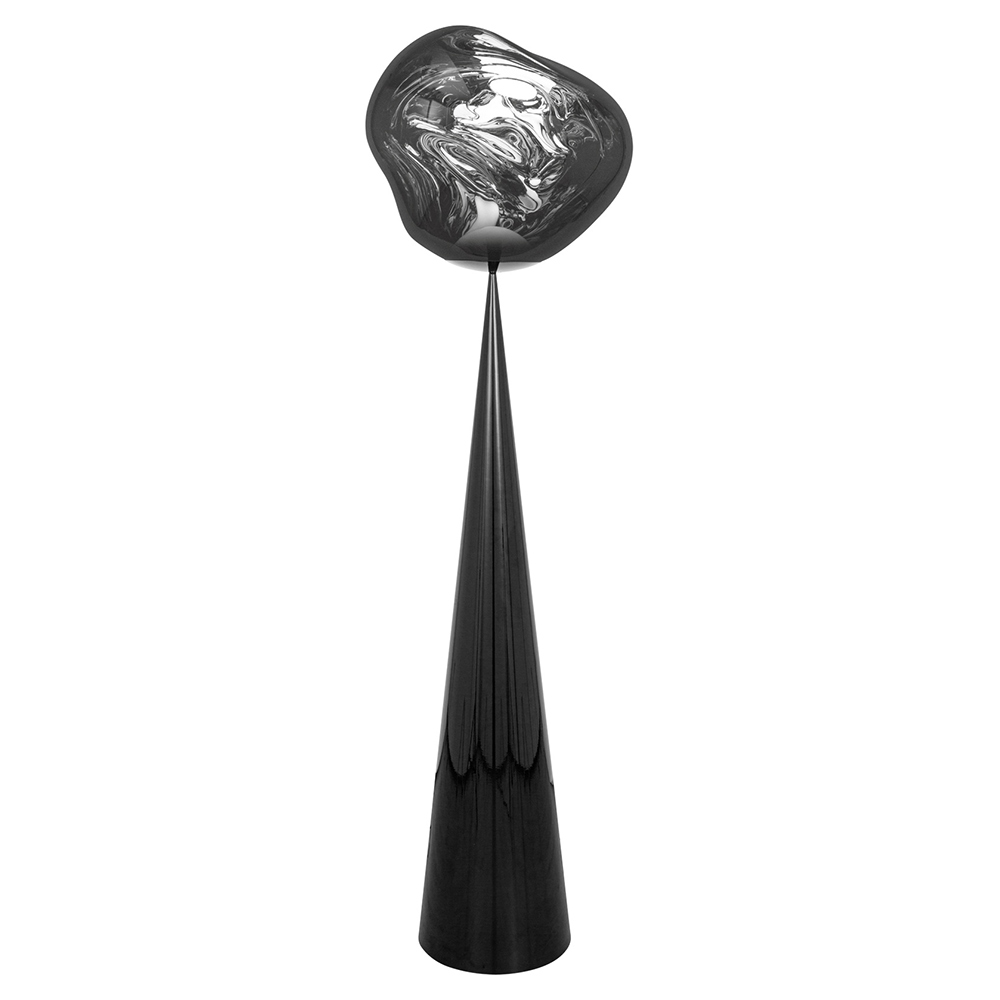 Melt Cone Fat Floor Lamp - Silver