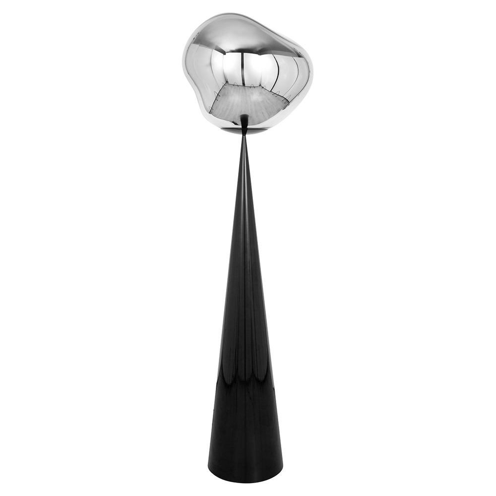Melt Cone Fat Floor Lamp - Silver