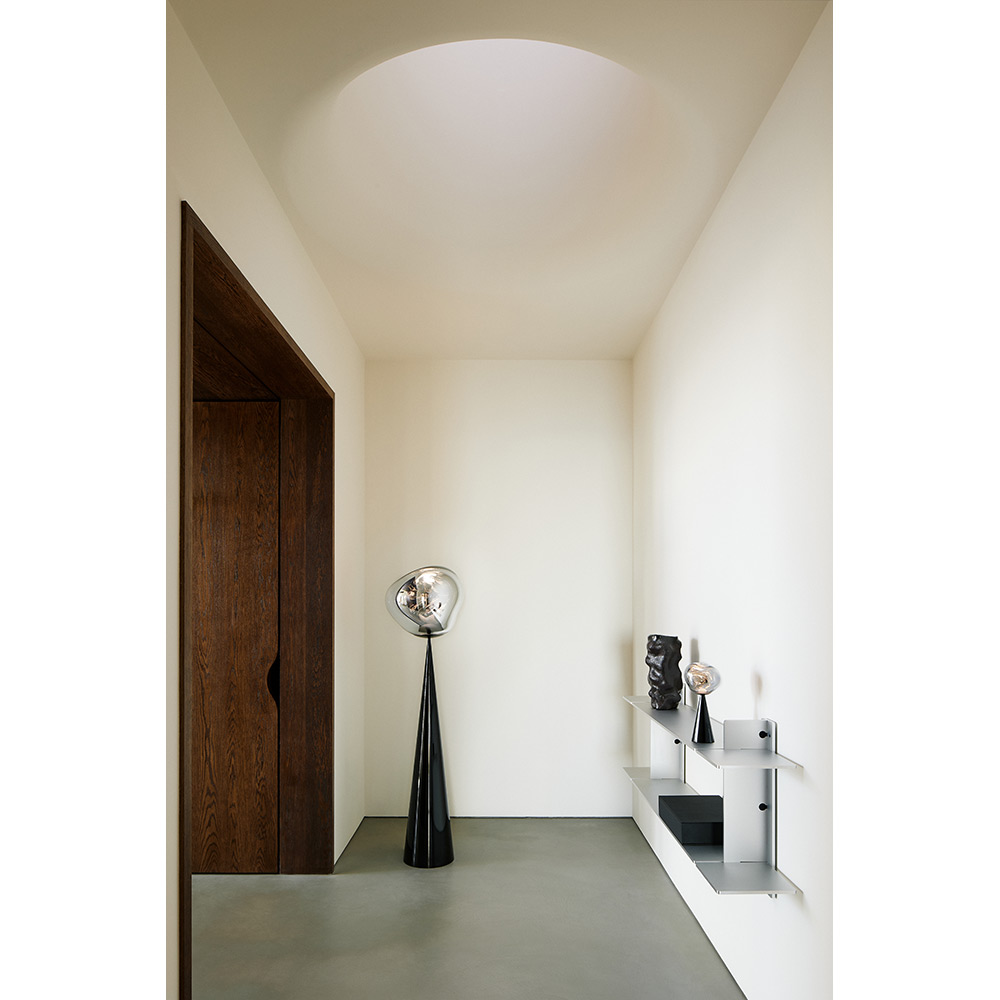 Melt Cone Fat Floor Lamp - Silver