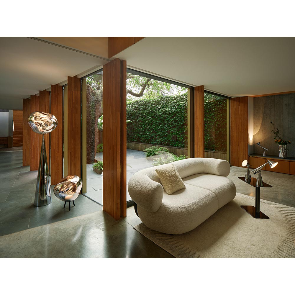 Melt Cone Fat Floor Lamp - Silver, Silver