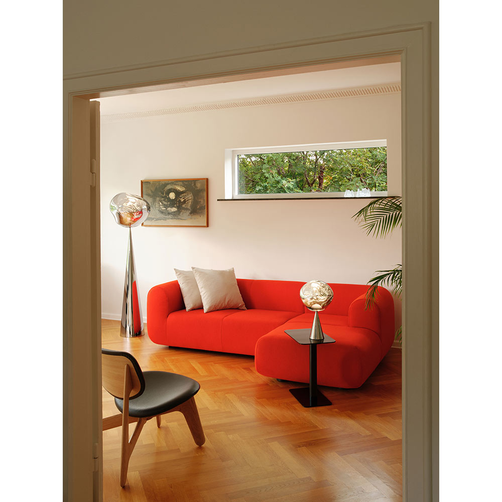Melt Cone Fat Floor Lamp - Silver, Silver