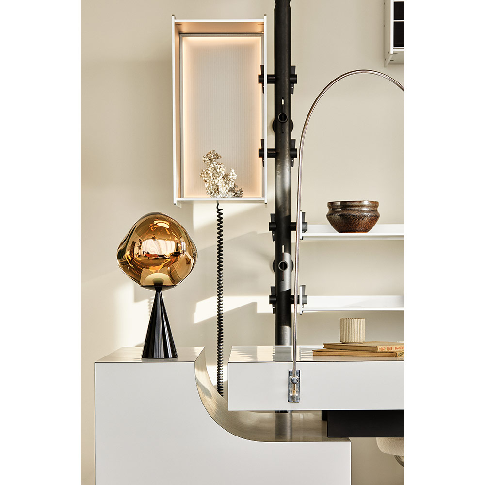 Melt Cone Fat Table Lamp Gold 6 | Rouse Home
