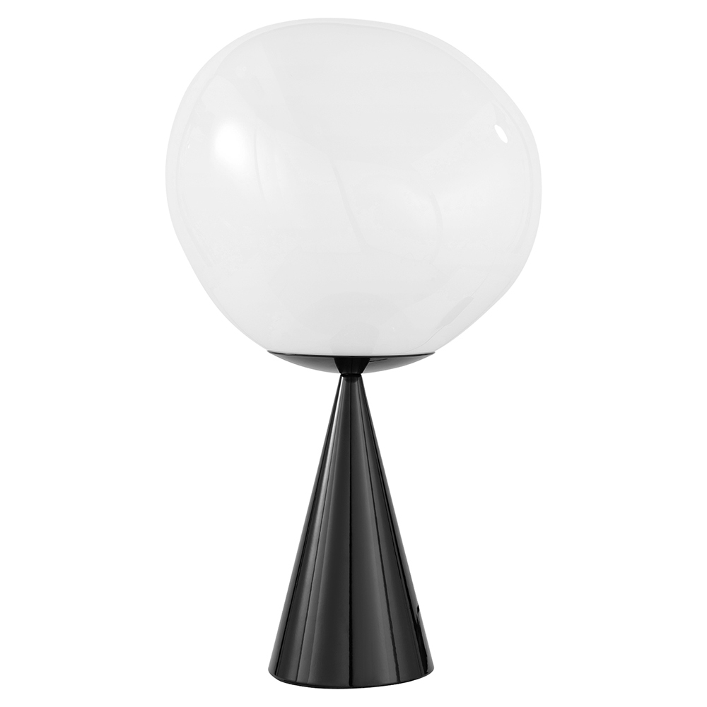 Melt Cone Fat Table Lamp Opal Black 2 | Rouse Home
