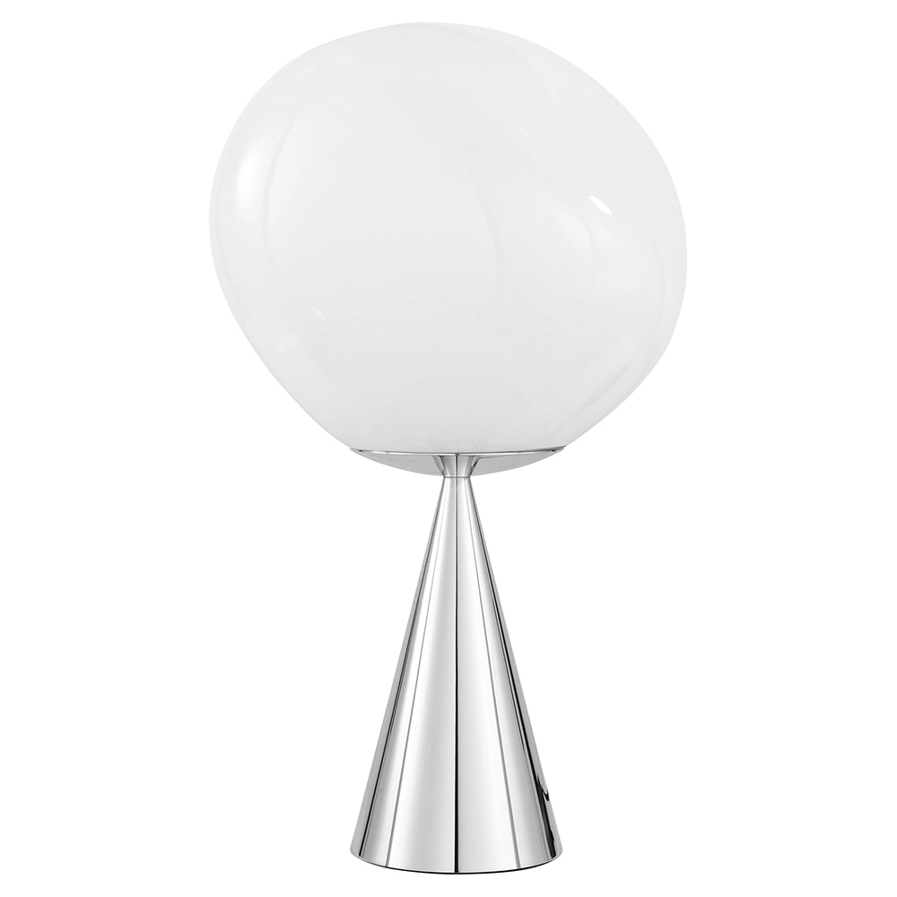 Melt Cone Fat Table Lamp Opal Silver 2 | Rouse Home