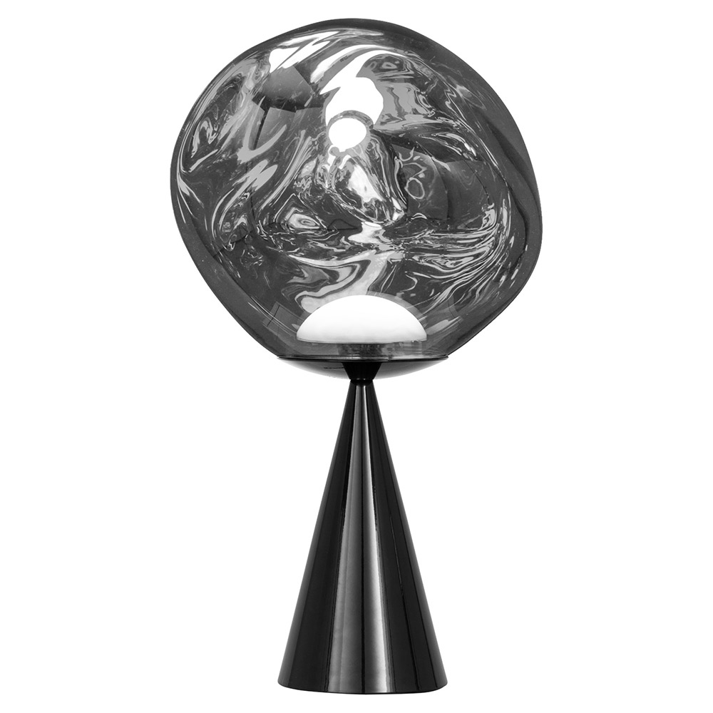 Melt Cone Fat Table Lamp Silver 1 | Rouse Home