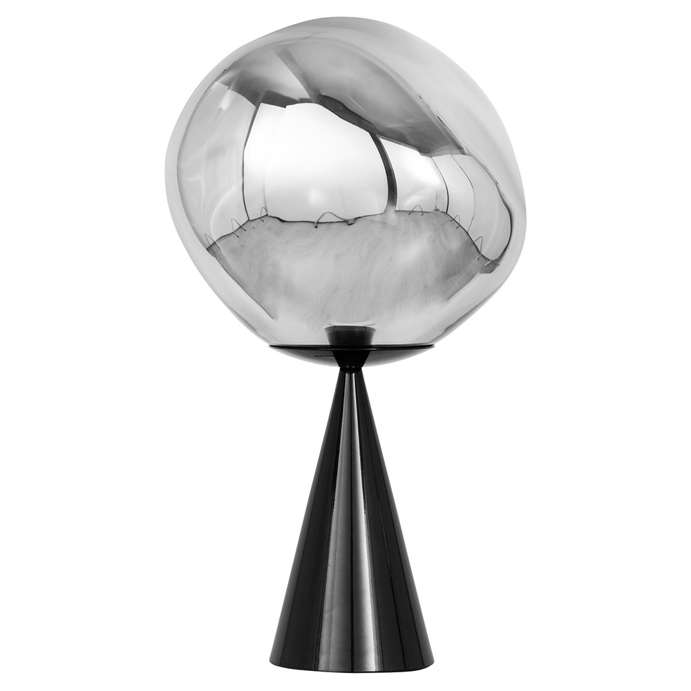 Melt Cone Fat Table Lamp Silver 2 | Rouse Home