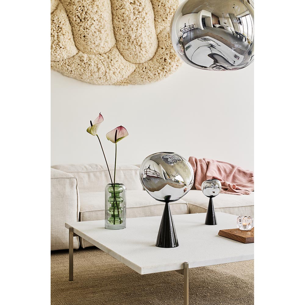 Melt Cone Fat Table Lamp Silver 3 | Rouse Home