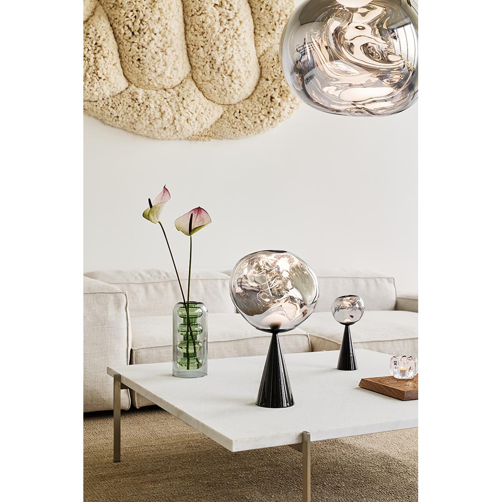 Melt Cone Fat Table Lamp Silver 4 | Rouse Home
