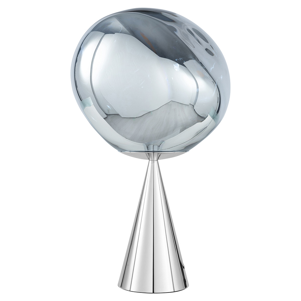 Melt Cone Fat Table Lamp Silver Silver 2 | Rouse Home