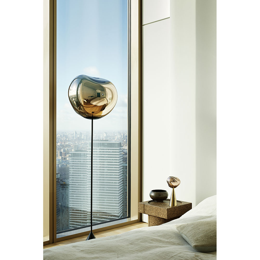 Melt Cone Slim Floor Lamp - Gold