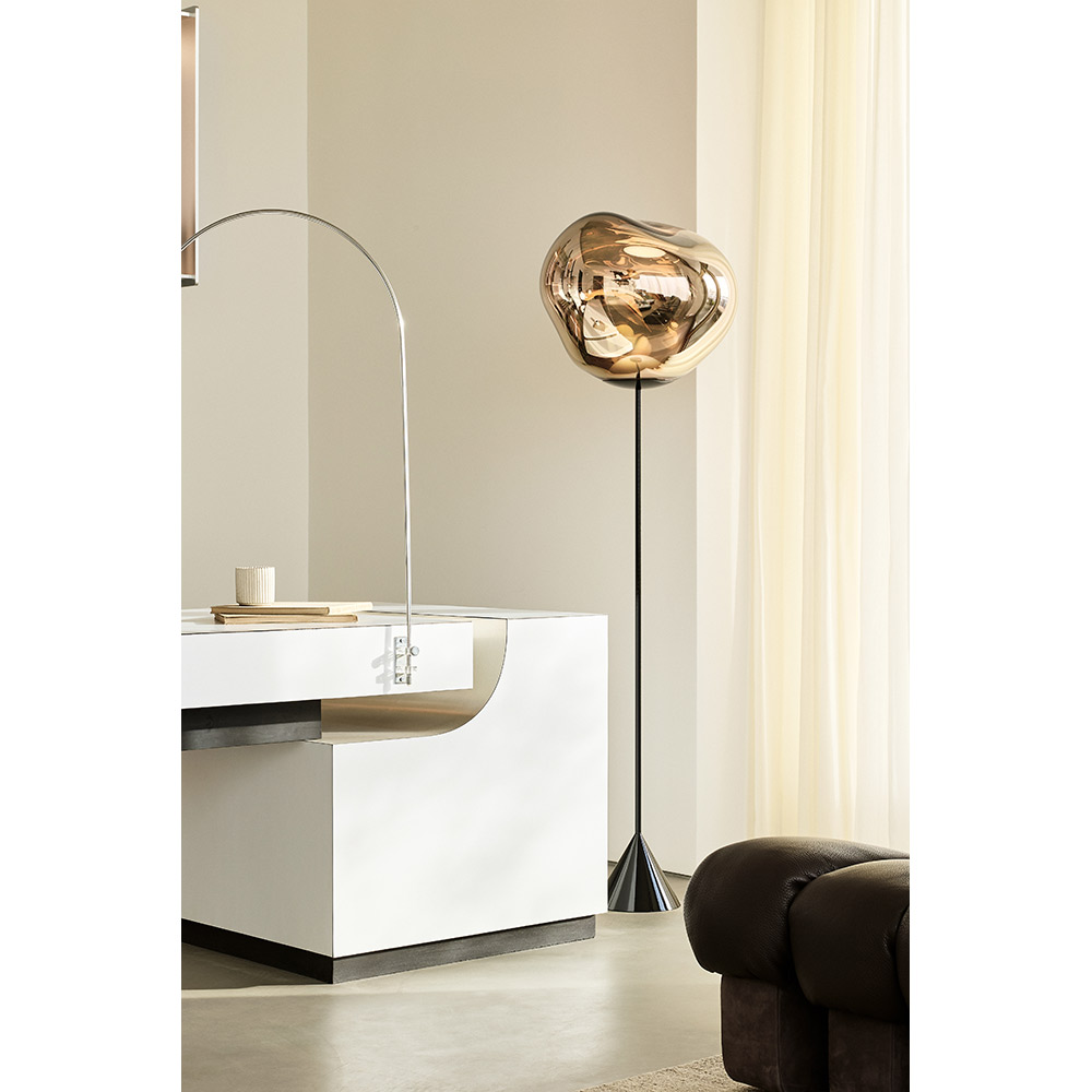 Melt Cone Slim Floor Lamp - Opal