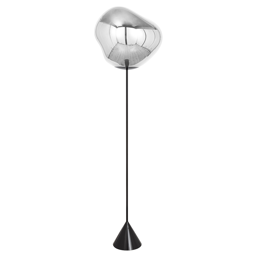 Melt Cone Slim Floor Lamp Silver 2 | Rouse Home