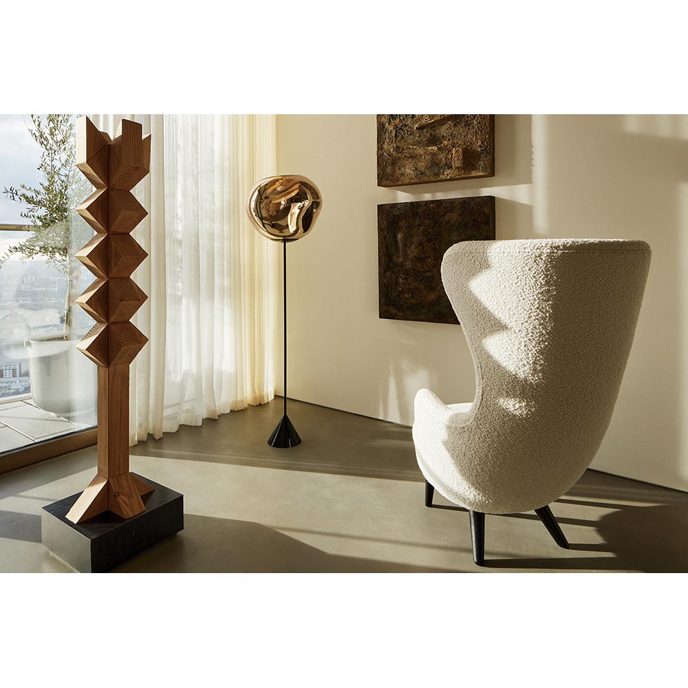 Melt Cone Slim Floor Lamp Silver 6 | Rouse Home