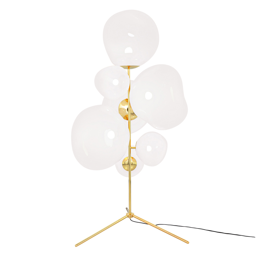Melt Floor Chandelier Opal Gold 01 | Rouse Home