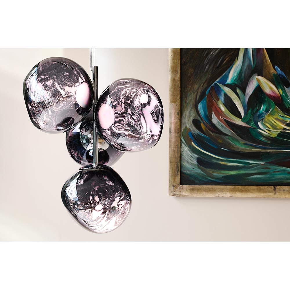 Melt Mini Chandelier - Smoke