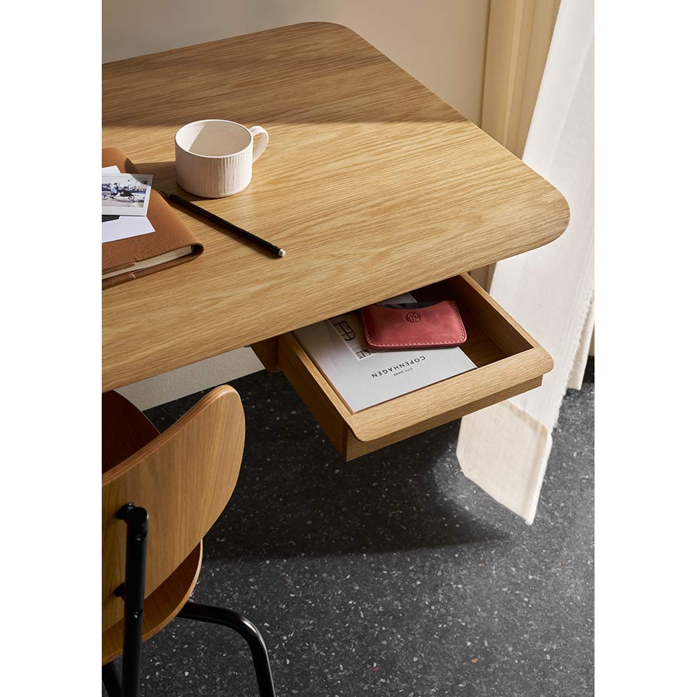 AB019 Wall Desk With Drawer - Laminate/Wood