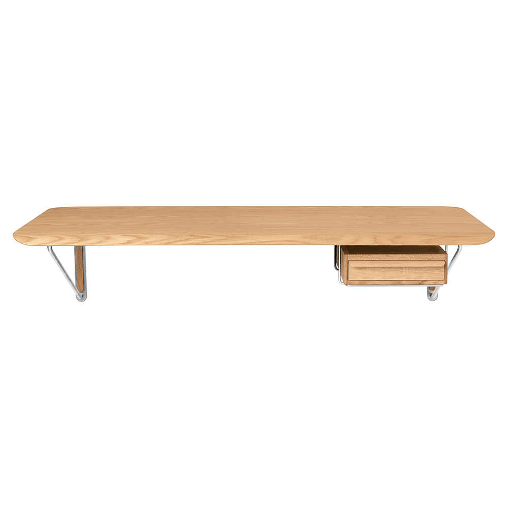 AB019 Wall Desk With Drawer - Wood