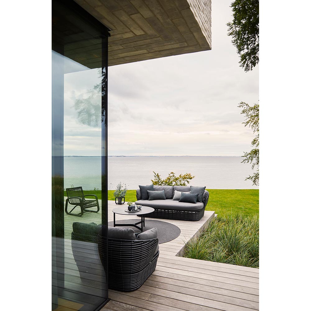 Basket 2 Seater Sofa - Gray Cushions, Graphite Weave Base | Rouse Home
