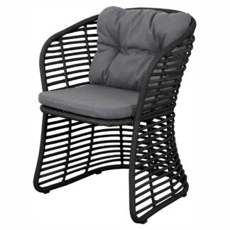 Basket Chair - Gray Airtouch Cushions, Graphite Weave Frame