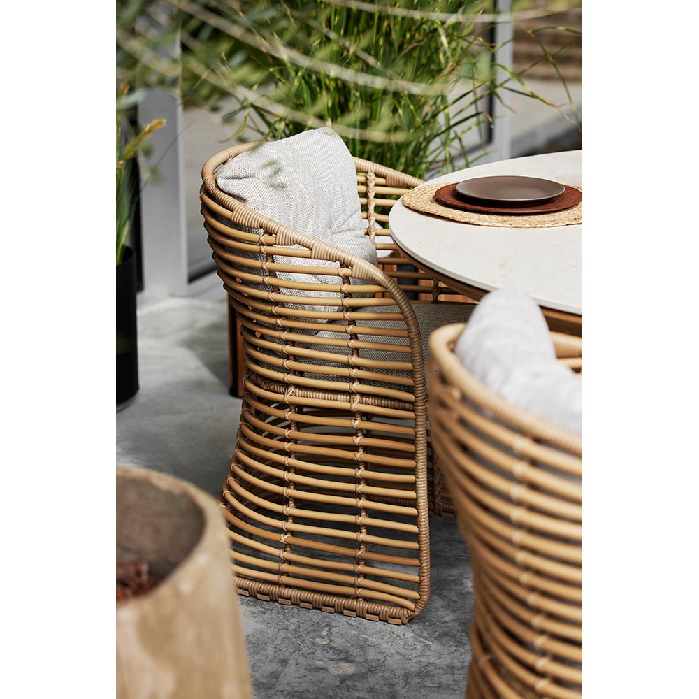 Basket Chair - Gray Airtouch Cushions, Graphite Weave Frame