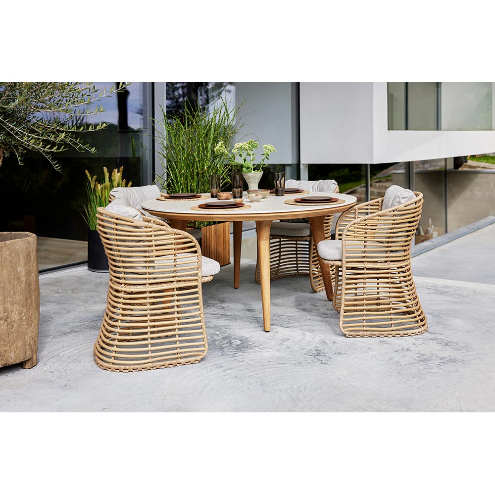 Basket Chair - Gray Airtouch Cushions, Graphite Weave Frame