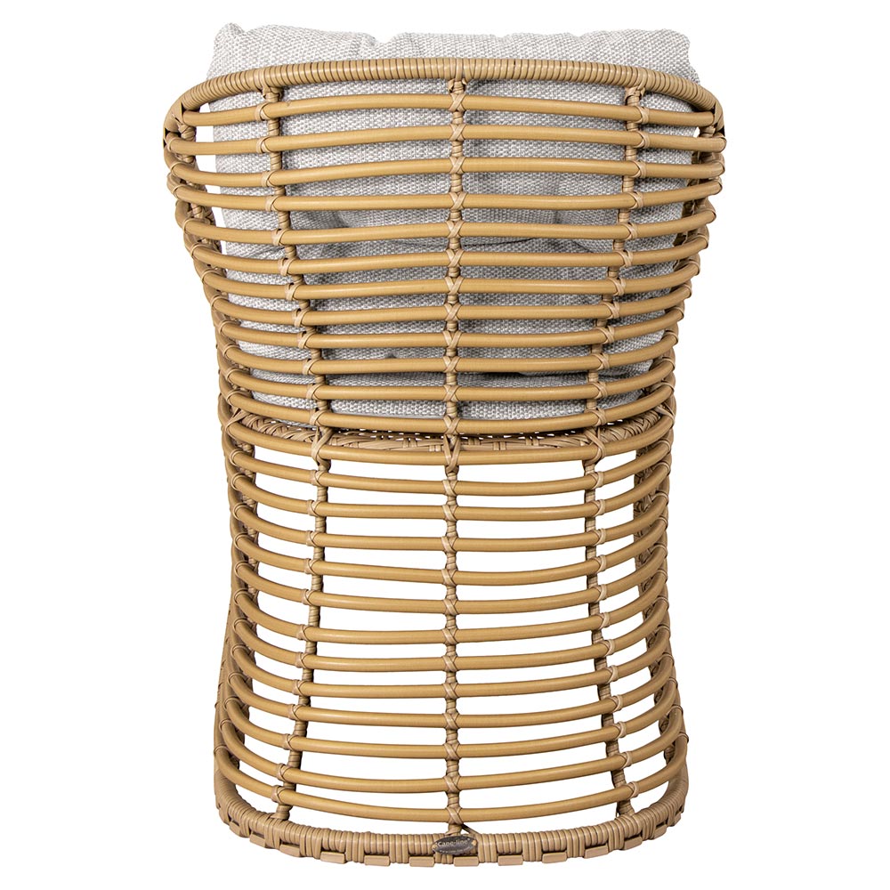 Basket Chair - Light Brown Wove Cushions, Natural Weave Frame