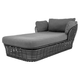 Basket Daybed - Gray Cushions, Graphite Weave Base