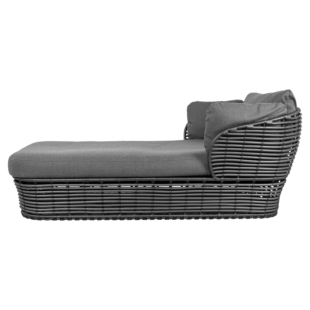 Basket Daybed - Gray Cushions, Graphite Weave Base | Rouse Home