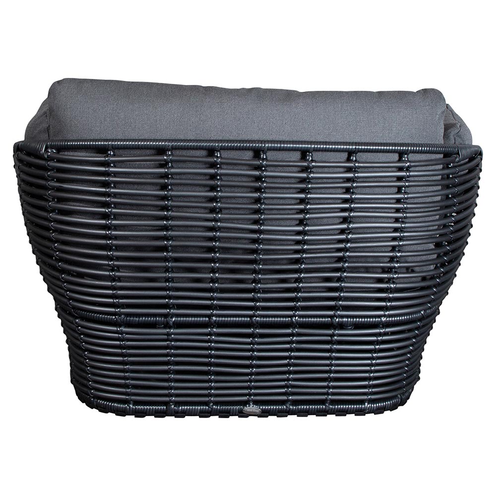 Basket Lounge Chair - Gray Cushions, Graphite Weave Base