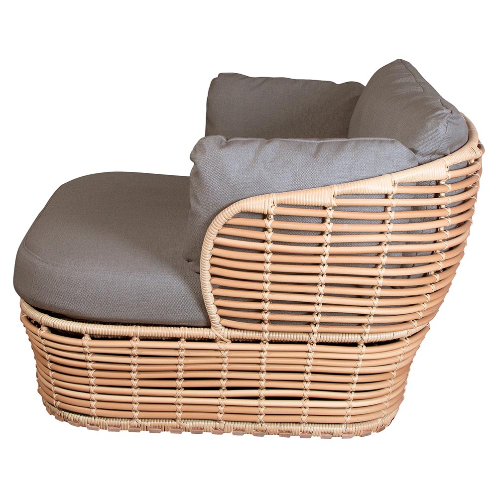 Basket Lounge Chair - Taupe Cushions, Natural Weave Base | Rouse Home