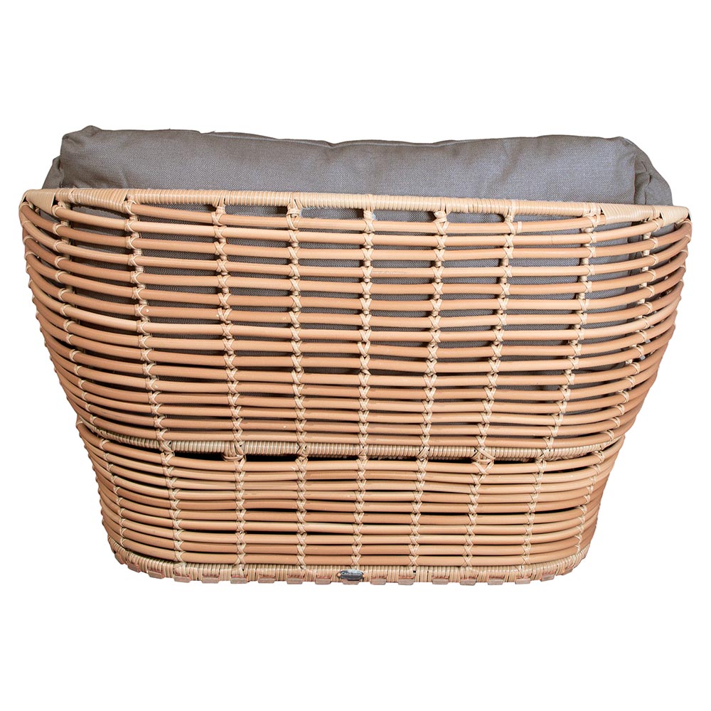 Basket Lounge Chair - Taupe Cushions, Natural Weave Base | Rouse Home
