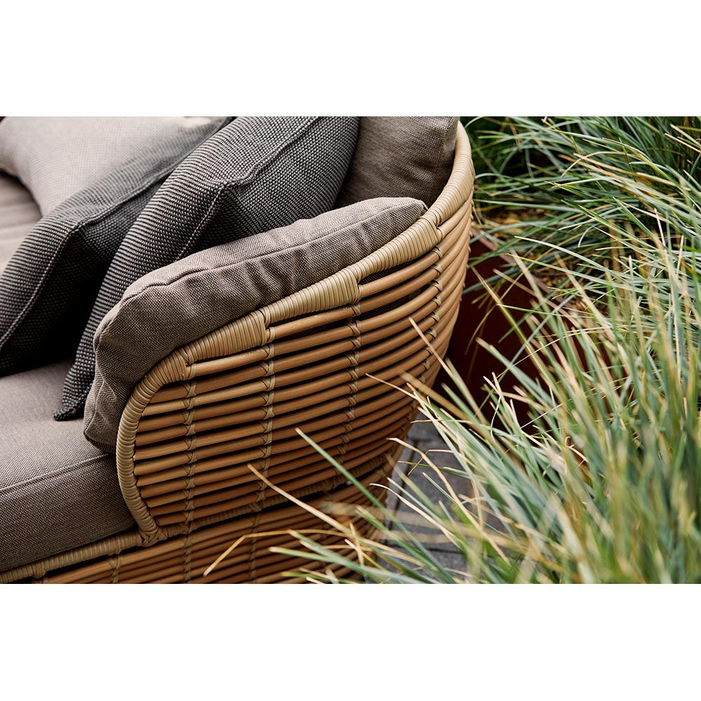 Basket Lounge Chair - Taupe Cushions, Natural Weave Base | Rouse Home