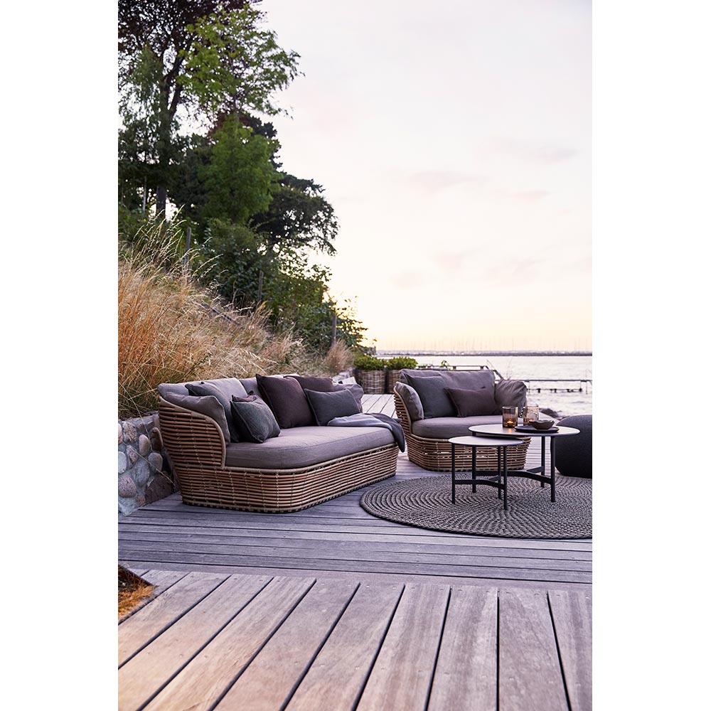 Basket Lounge Chair - Taupe Cushions, Natural Weave Base | Rouse Home