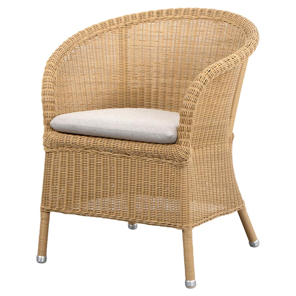 Derby Chair - Sand Seat Cushion, Natural Weave Frame