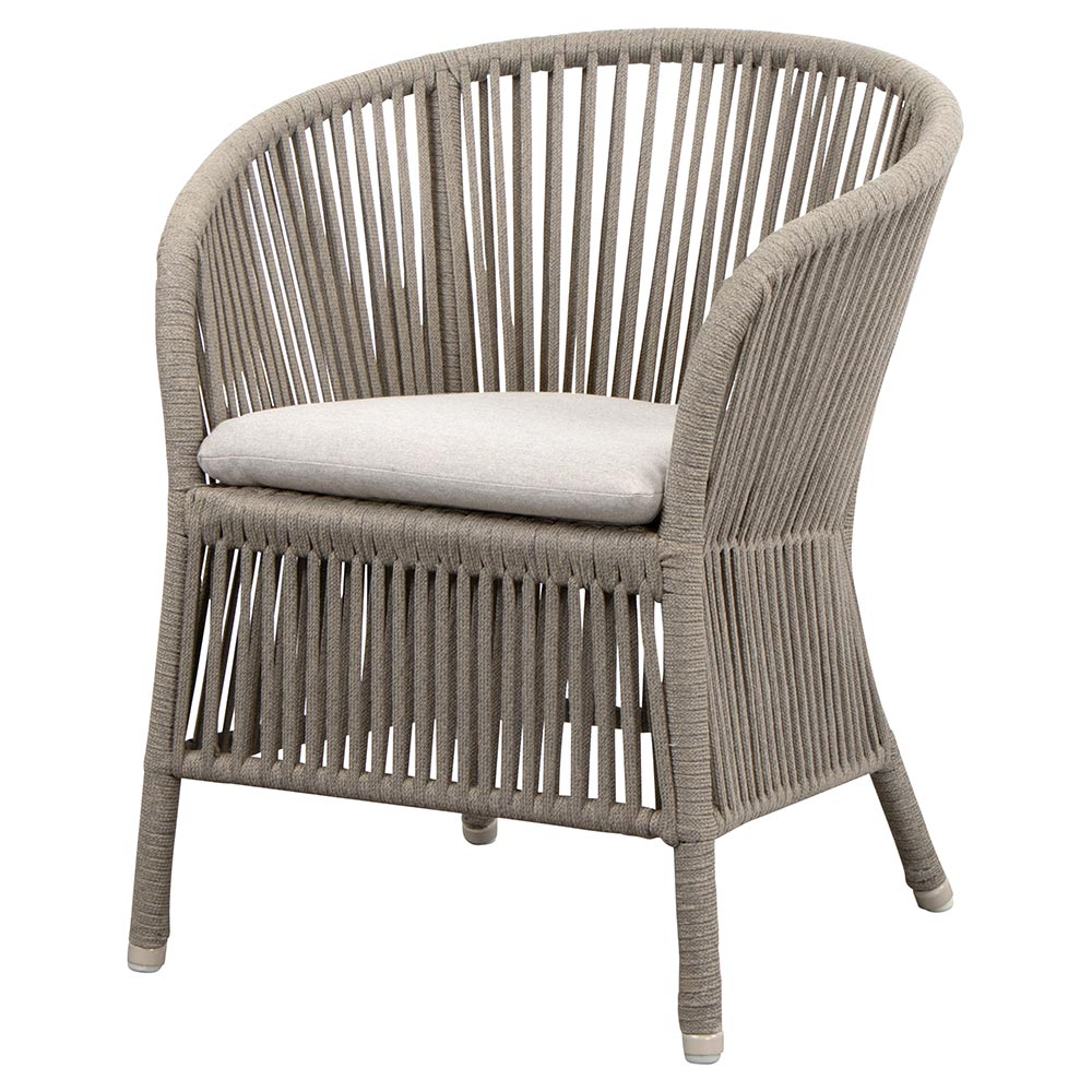 Derby Chair - Sand Seat Cushion, Taupe Rope Frame