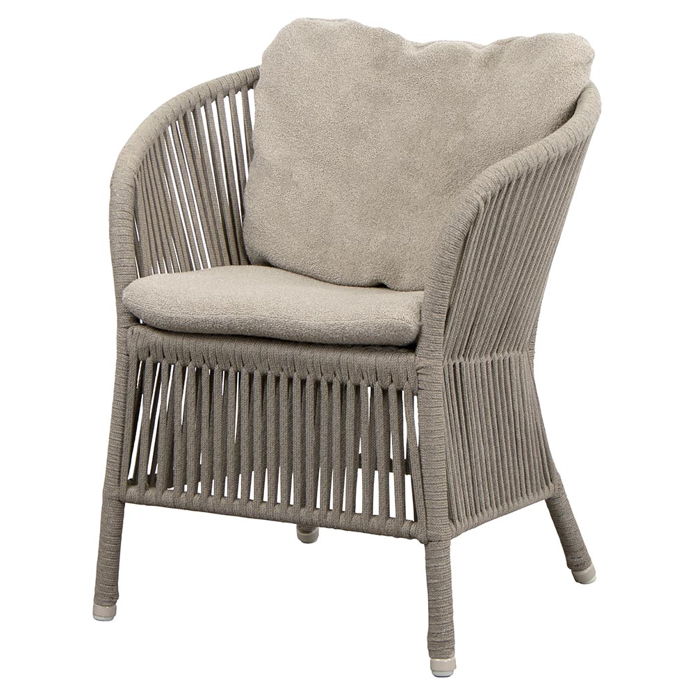 Derby Chair - Taupe Free Cushions, Taupe Rope Frame