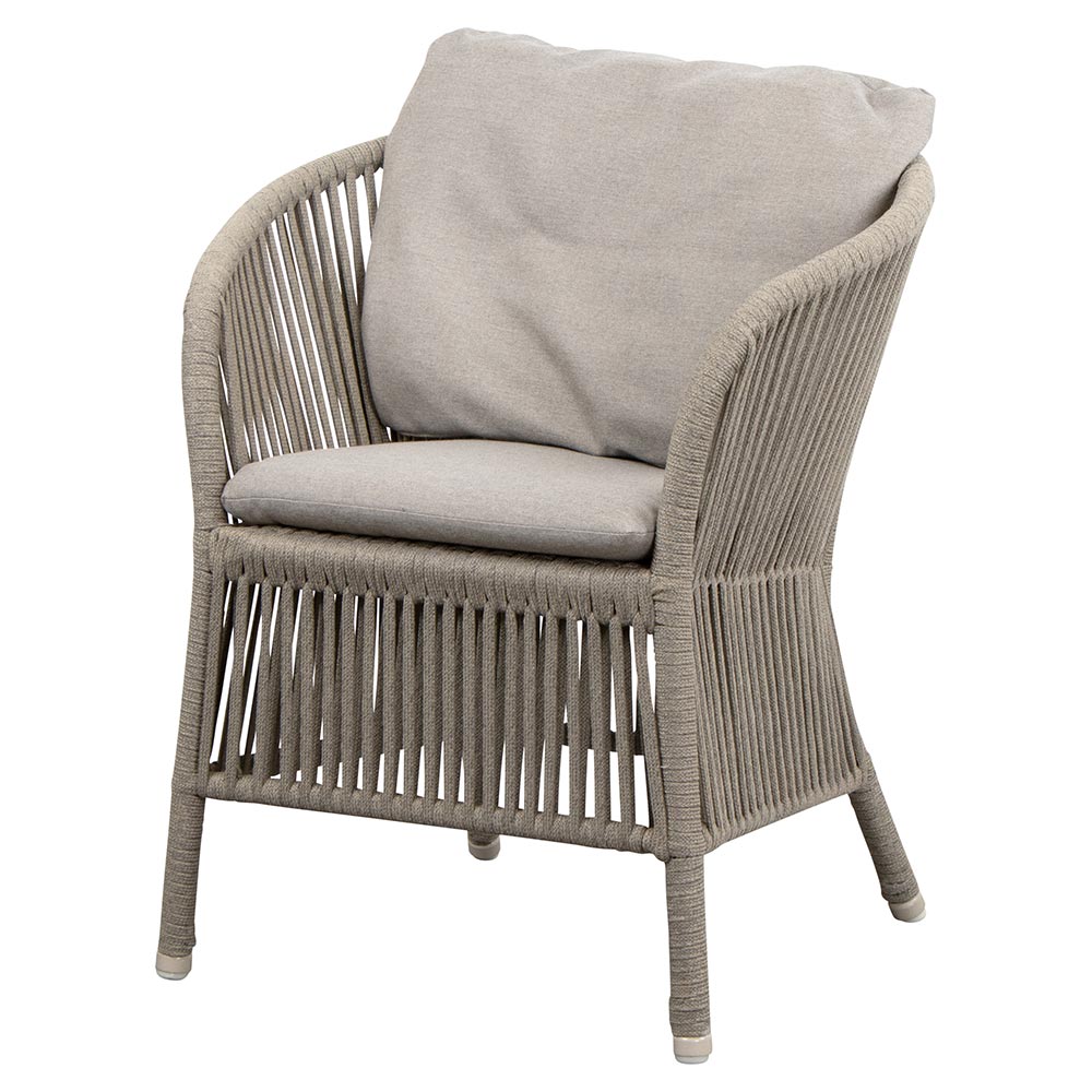 Derby Chair - Taupe Natte Cushions, Taupe Rope Frame
