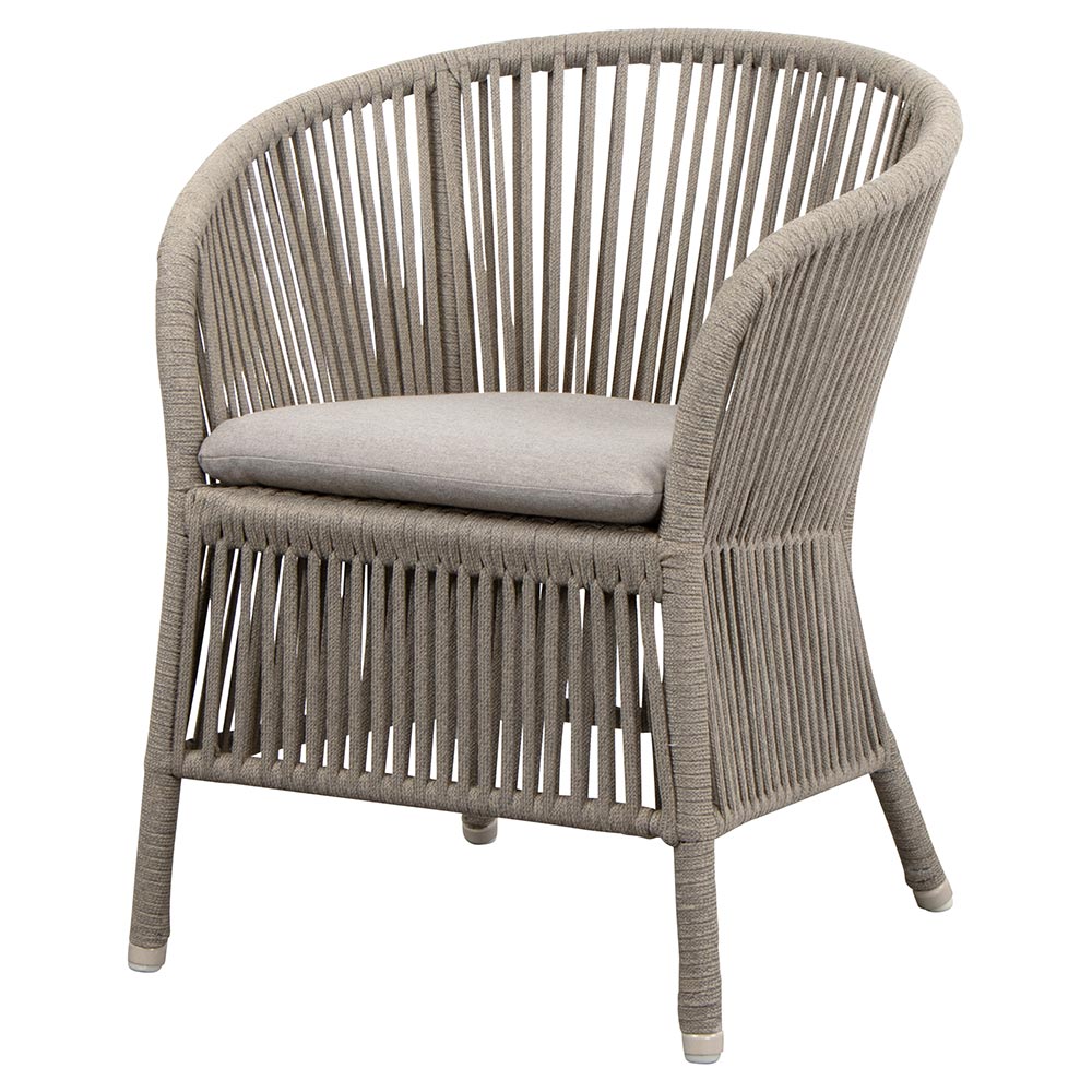 Derby Chair - Taupe Natte Seat Cushion, Taupe Rope Frame