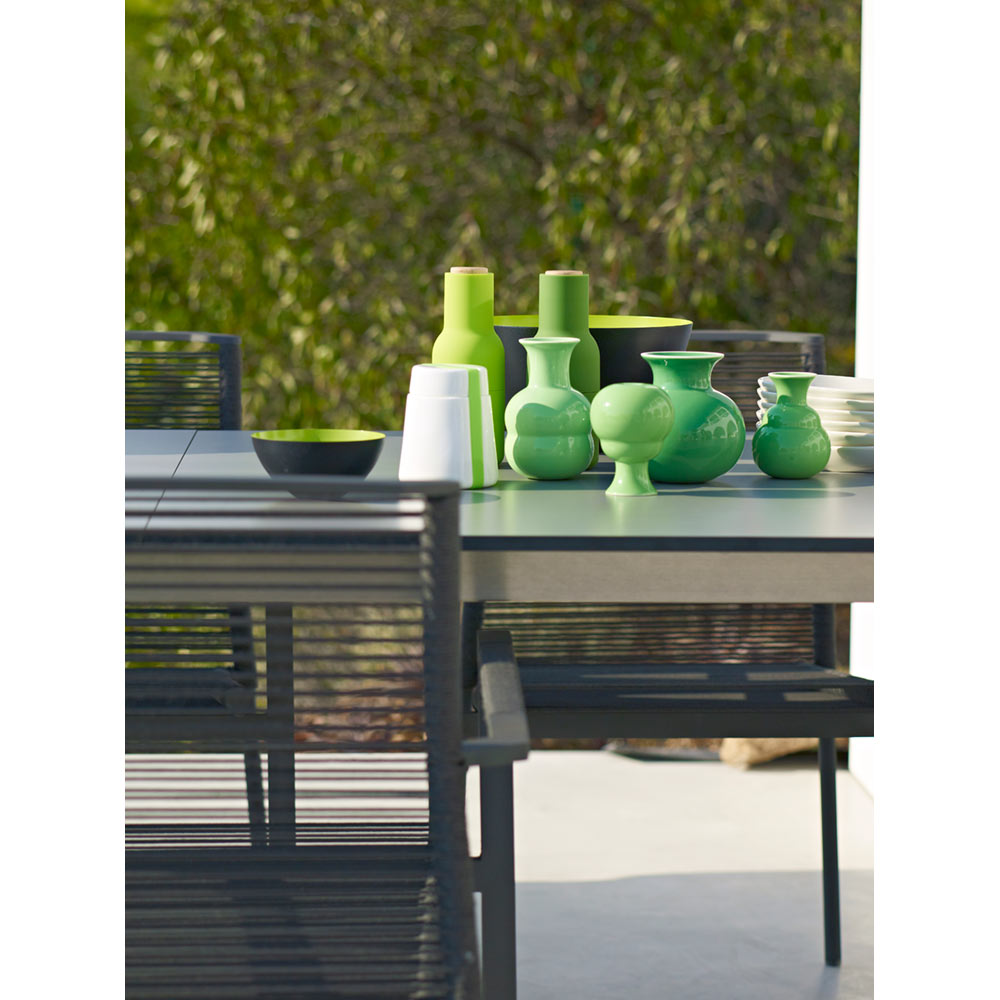 Edge Dining Table With Extensions - Basalt Ceramic Top, Steel Base | Rouse Home