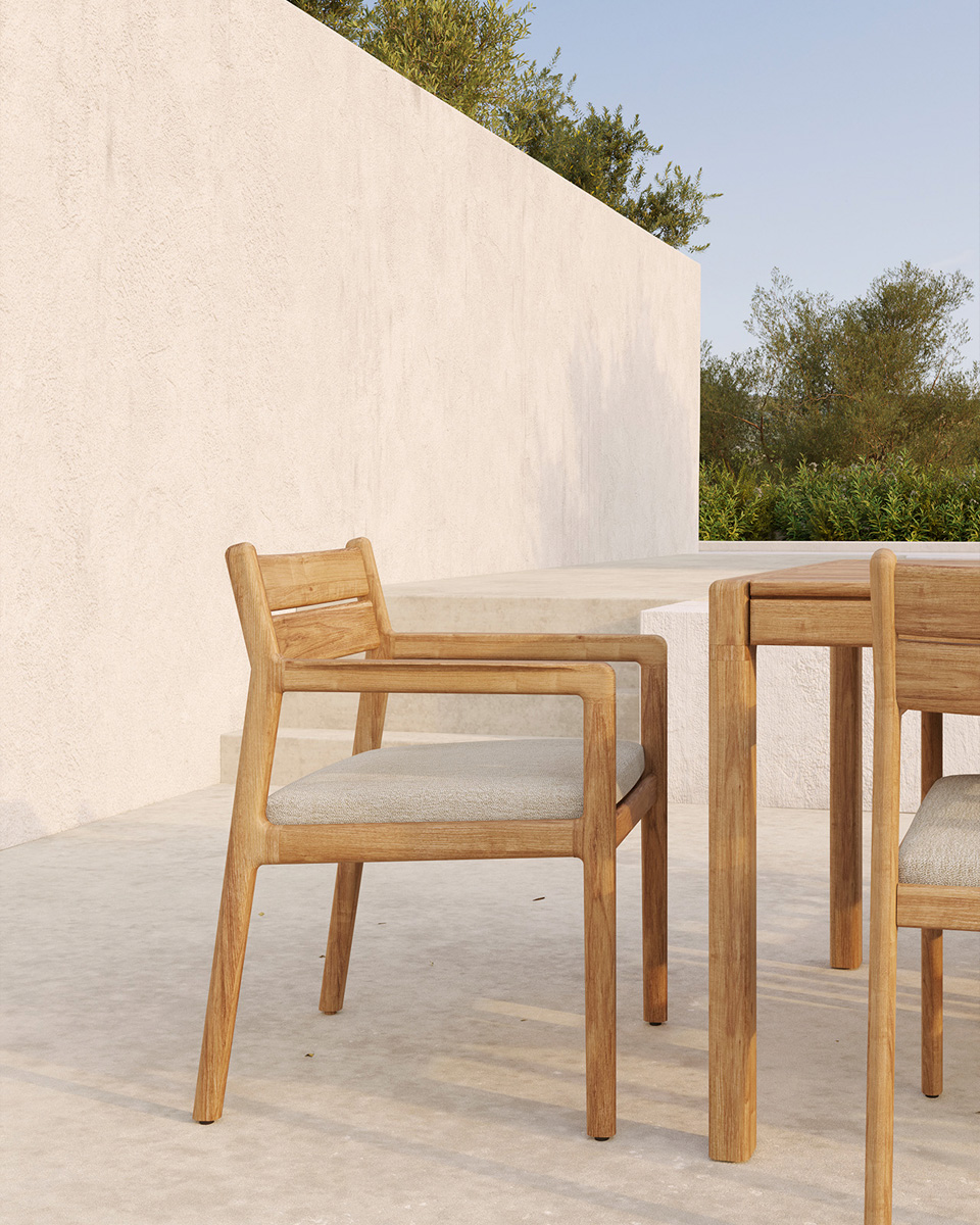 jack outdoor dining chair armrest 2 | Rouse Home