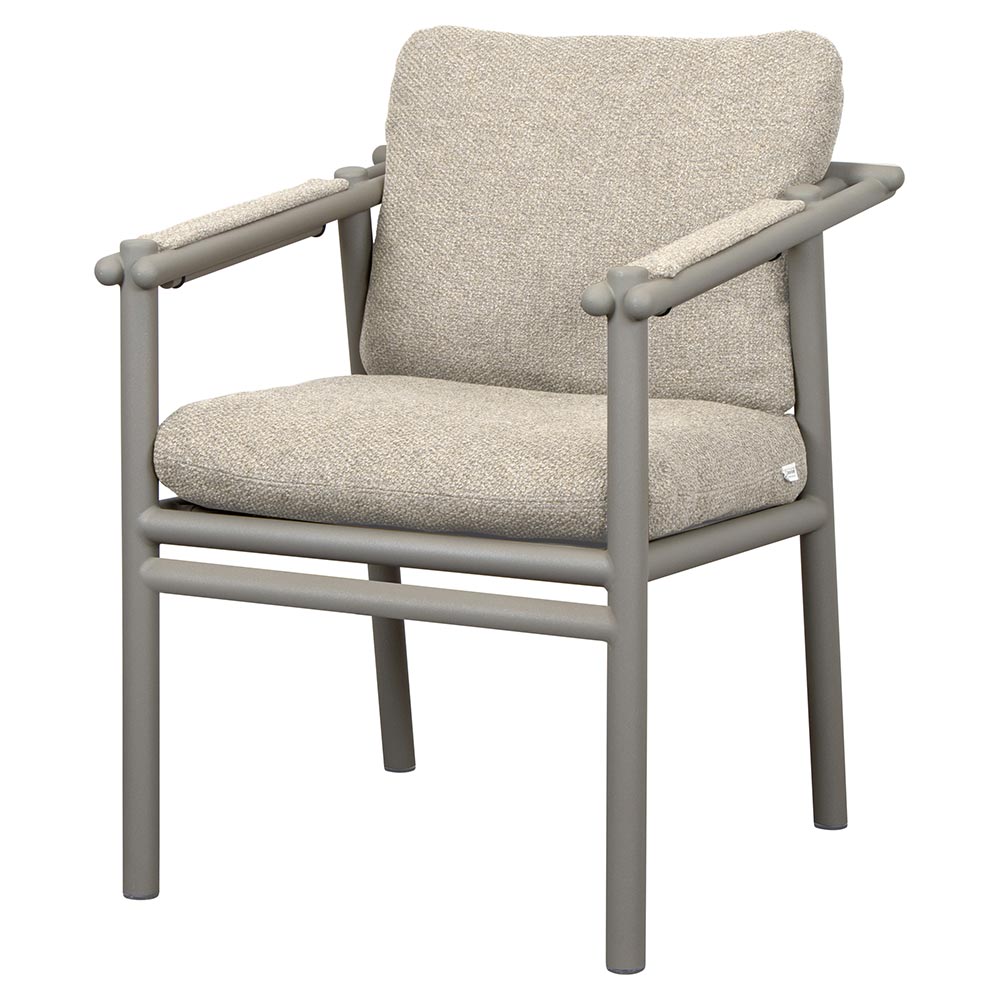 Sticks Armchair - Desert Sand Cushions, Taupe Aluminum Frame | Rouse Home