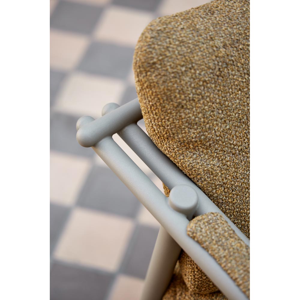 Sticks Armchair - Desert Sand Cushions, Taupe Aluminum Frame | Rouse Home