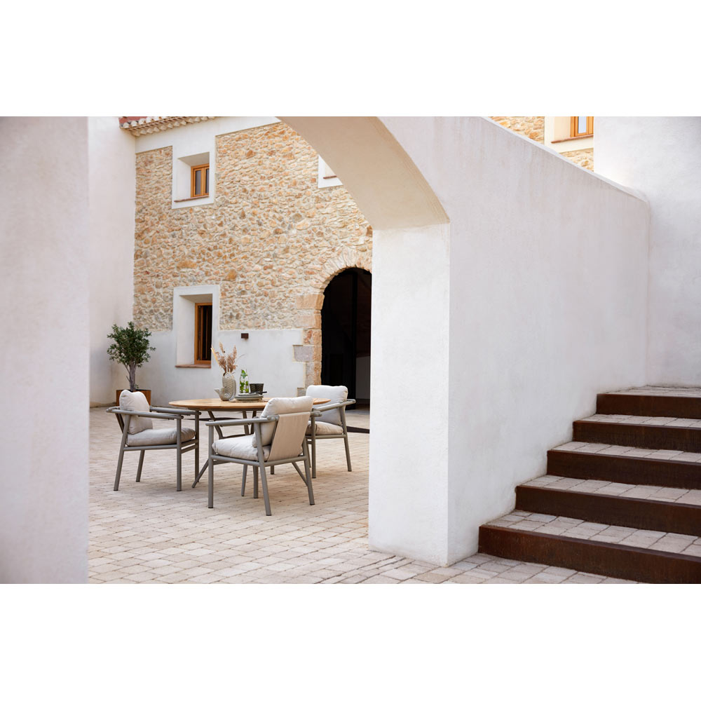 Sticks Armchair - Desert Sand Cushions, Taupe Aluminum Frame | Rouse Home