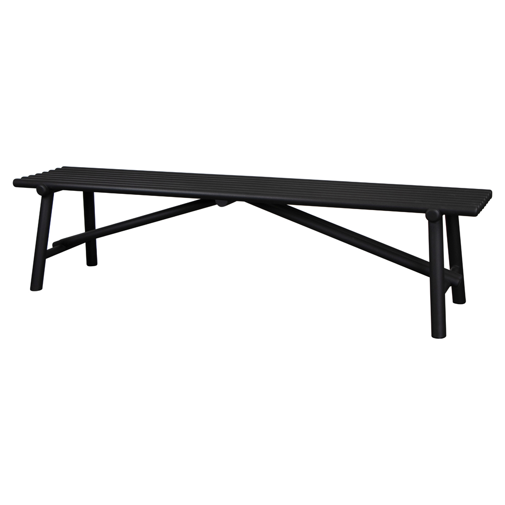 Sticks Bench - Lava Gray Aluminum | Rouse Home
